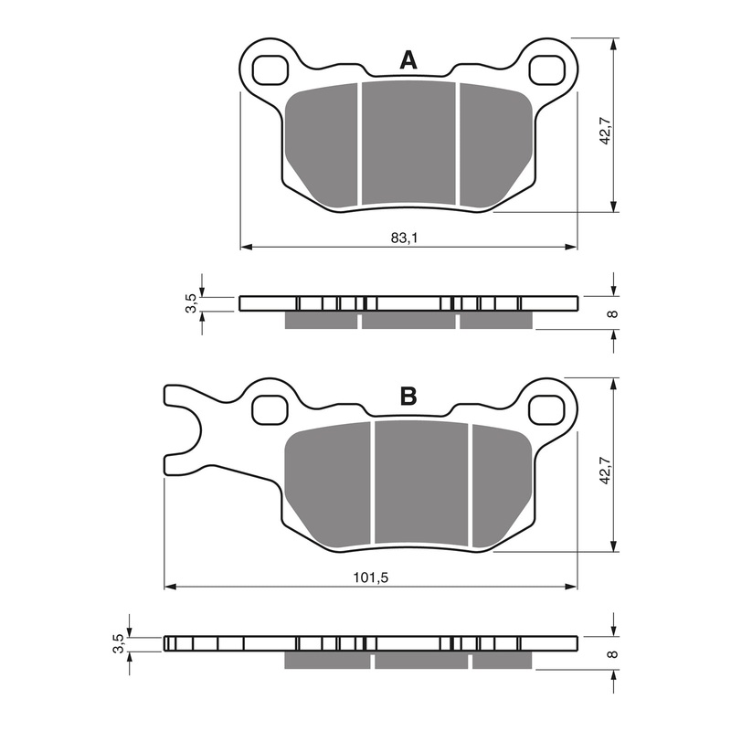 GOLDfren Brake Pads Off-Road Racing GF375 - K5 ( PR510 )
