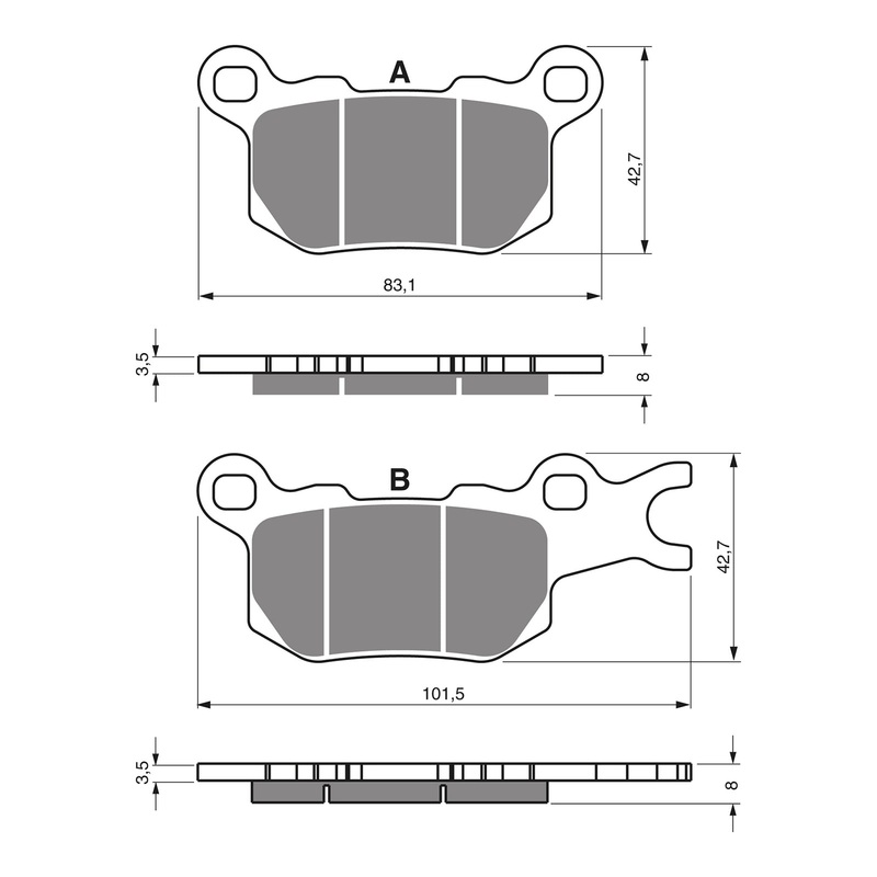 GOLDfren Brake Pads Off-Road Racing GF377 - K5 ( PR509 )