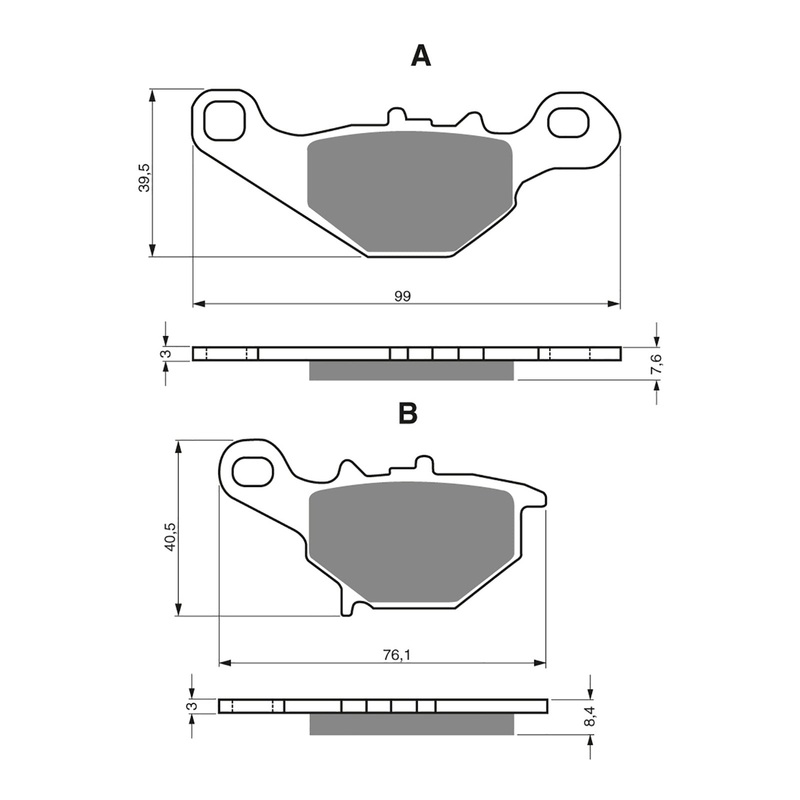 GOLDfren Brake Pads Sintered Sports GF109 - S3 ( PH214 )