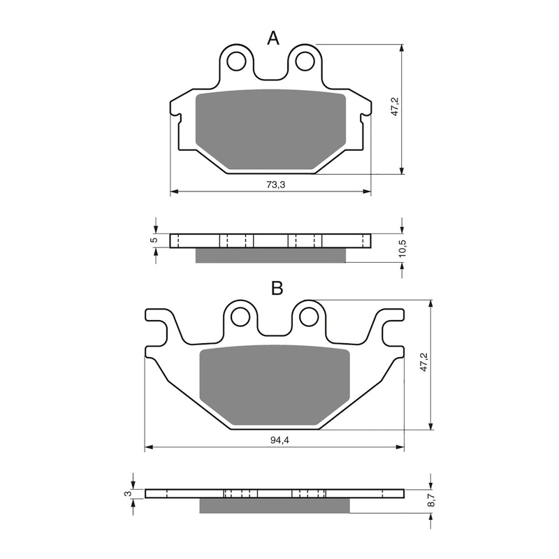 GOLDfren Brake Pads Sintered Sports GF230 - S3 ( P333 )