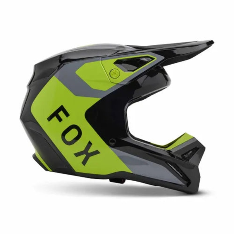 FOX V1 LEAN HELMET - GREY/YELLOW