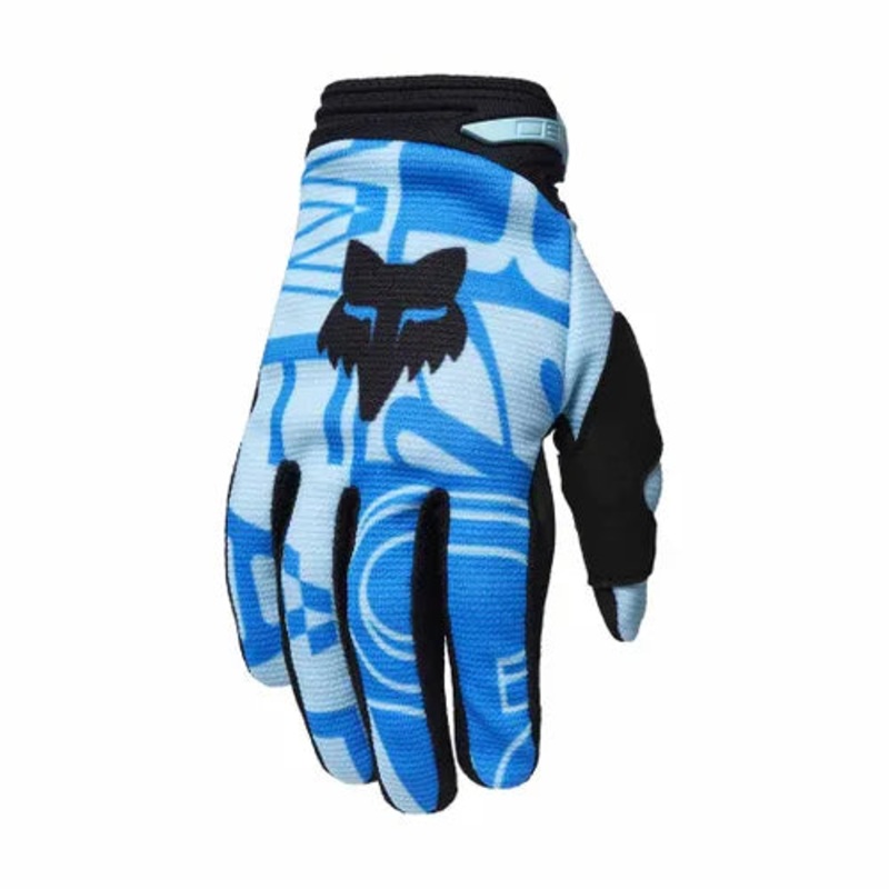 FOX YOUTH GIRLS 180 RACE SPEC GLOVES LIGHT BLUE